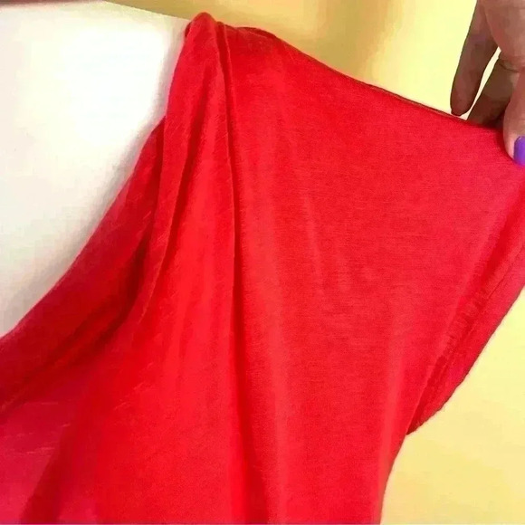 A.N.A. Coral Banded Bottom Braid Strap Scoop Neck Short Sleeve Rayon Top Size 1X - Picture 5 of 14